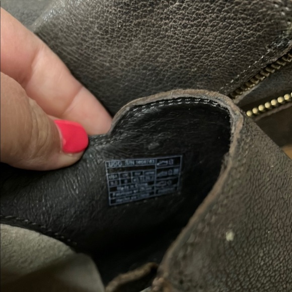 UGG Womens Bonhan Brown Leather Shoes Boots size 9.5 - Picture 4 of 8